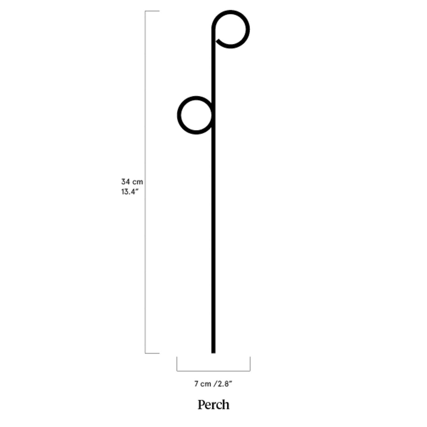 Mini-Rankhilfe aus rostfreiem Metall – Perch – Schwarz